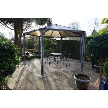 Palram-Canopia 3.6x3.6m MONACO (Dark Grey) Gazebo