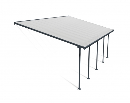 Palram-Canopia 4x7.87 Feria Veranda Patio Cover - Grey Clear