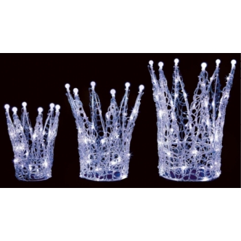 Premier 3pc Soft Acrylic Crowns with 140 White LEDS