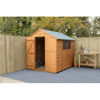 Forest Garden 8x6 Shiplap Dip Treated Apex Wooden Garden Shed (Installation Included)