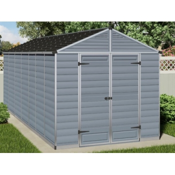 Palram-Canopia 8x16 Skylight Shed Polycarbonate (Grey)