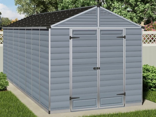 Palram-Canopia 8x16 Skylight Shed Polycarbonate (Grey)