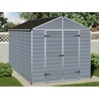 Palram-Canopia 8x12 Skylight  Polycarbonate Shed (Grey)