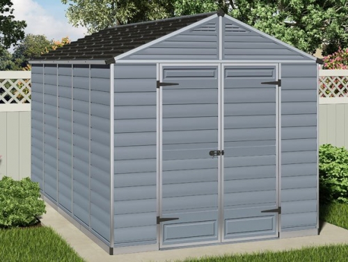 Palram-Canopia 8x12 Skylight  Polycarbonate Shed (Grey)