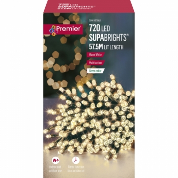 Premier 720 Multi-Action 57.5m LED Supabrights (Warm White)