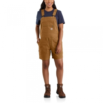 Carhartt Womens Rugged Flex Relaxed Fit Shortall Overalls L - Bust 38.5-40' (98-102cm)