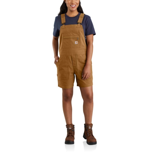 Carhartt Womens Rugged Flex Relaxed Fit Shortall Overalls L - Bust 38.5-40' (98-102cm)