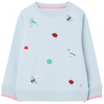 Joules Girls Mackenzie Crew Neck Jersey Sweatshirt 7 Years- Chest 24.75', (63cm)