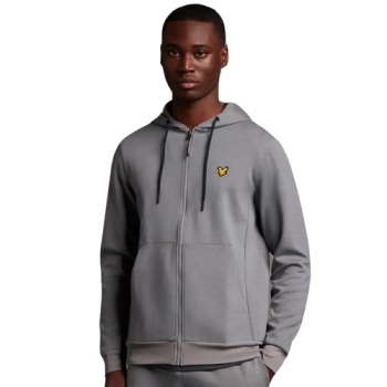 Lyle & Scott Mens Full Zip Stretch Fly Fleece Hoodie L - Chest 40-42' (101-106cm)