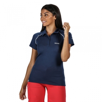 Regatta Womens Kalter Moisture Wicking Active Polo Shirt 16 - Bust 40' (102cm)