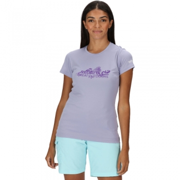 Regatta Womens Fingal V Quick Drying Wicking Graphic T Shirt 16 - Bust 40' (102cm)