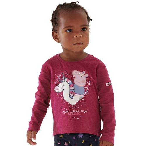 Regatta Girls Peppa Pig Long Sleeve Graphic T Shirt 12-18 Months