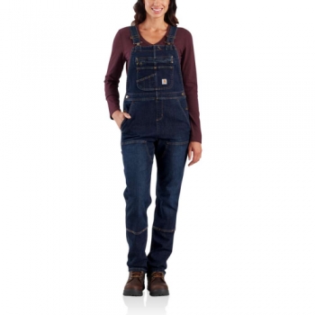 Carhartt Womens Denim Stretch Double Front Bib Overall S - Bust 34-35' (86-89cm)