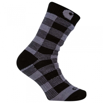 Carhartt Mens Thermal Plaid Sherpa Lined Crew Socks Large- UK Size 9-11.5