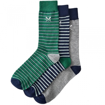 Crew Clothing Mens 3 Pk Bamboo Sock One Size