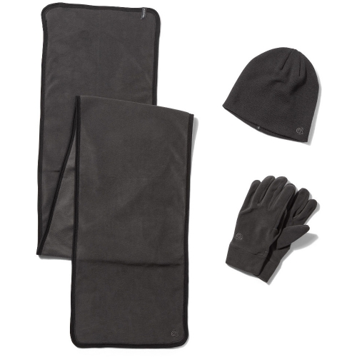 Craghoppers Mens Essentials II Fleece Scarf Hat & Gloves Set Small / Medium - Hand 17-18cm