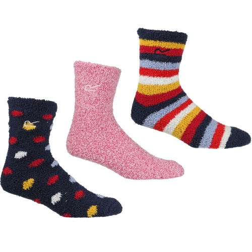 Regatta Womens 3 Pack Comfort Stretch Cosy Casual Socks UK Size 3-5