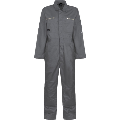 Regatta Professional Mens Pro Zip Durable Coveralls 3XLR- Waist 46-48', (117-122cm), Inside Leg 31'