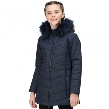 Regatta Girls Fabrizia Padded Warm Hooded Parka Jacket 3-4 Years - Chest 55-57cm (Height 98-104cm)