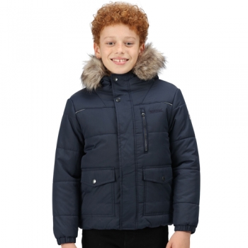 Regatta Boys Parvaiz Hooded Padded Insulated Parka Jacket 3-4 Years - Chest 55-57cm (Height 98-104cm)