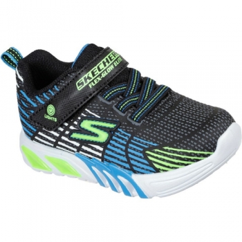 Skechers Boys S Lights Flex Glow Elite Lace Up Trainers UK Size 4 (EU 21)