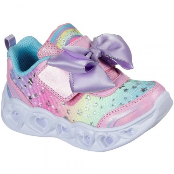 Skechers Girls Heart Lights Cushioned Light Up Trainers UK Size 5 (EU 22)