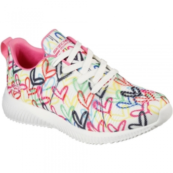 Skechers Womens BOBS Squad Starry Love Lace Up Trainers UK Size 4 (EU 37)