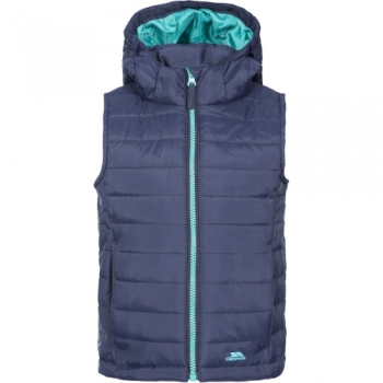 Trespass Girls Aretha Insulated Lightly Padded Hooded Gilet 5-6 Years- Chest 24' (61cm)