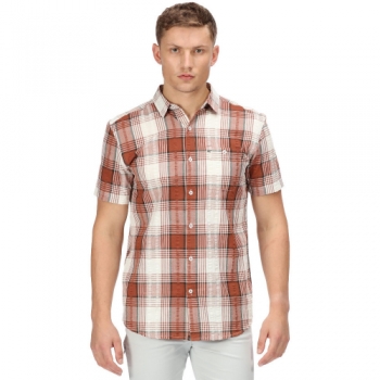 Regatta Mens Deakin IV Coolweave Cotton Short Sleeve Shirt L- Chest 41-42' (104-106.5cm)