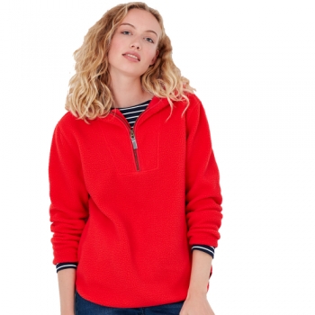 Joules Womens Jeanie Hooded Half Zip Fleece Jacket UK 10- Bust 35', (89cm)