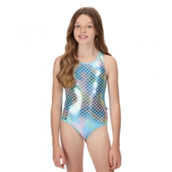 Regatta Girls Tanvi Printed Summer Swimming Costume 14 Years - Chest 86-98cm (Height 164-170cm)