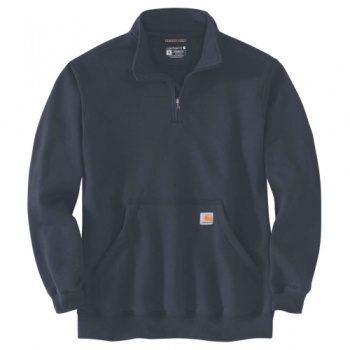 Carhartt Mens Quarter Zip Loose Fit Mock Neck Sweatshirt L - Chest 42-44' (107-112cm)