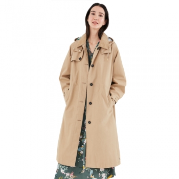 Joules Womens Fernhall Relaxed Fit Waterproof Trench Coat UK 20- Bust 47', (119cm)