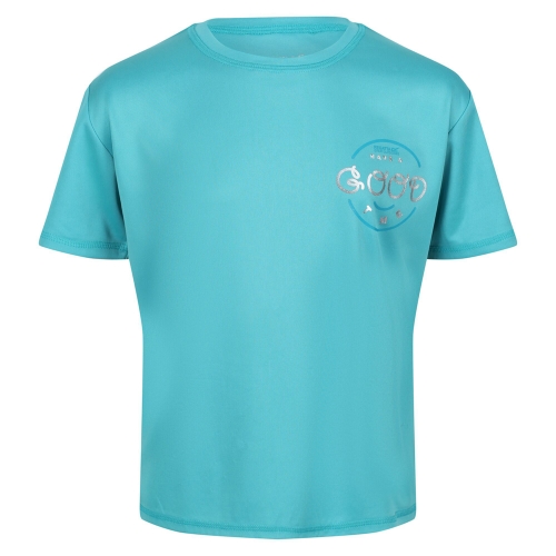 Regatta Girls Alvarado VI Quick Drying Short Sleeve T Shirt 7-8 Years- Chest 25-26', (63-67cm)