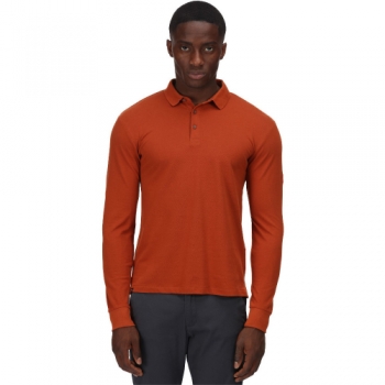 Regatta Mens Kaleb Cotton Long Sleeve Polo Shirt 3XL- Chest 49-51' (124.5-129.5cm)