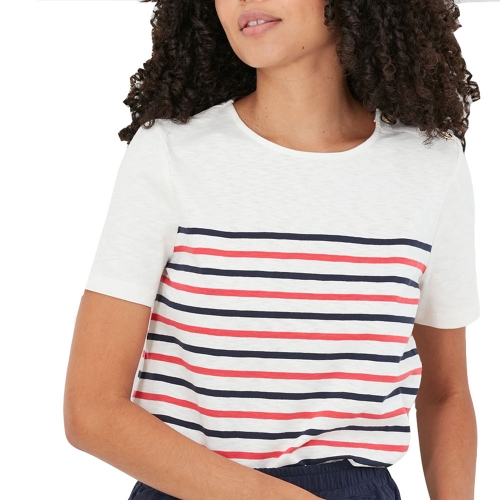 Joules Womens Short Sleeve Harbour Stripe Casual T Shirt UK 20- Bust 47', (119cm)