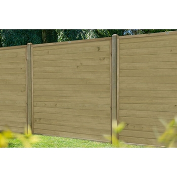 Forest Garden 6ft Pressure Treated Horizontal Tongue & Groove Fence Panel (1.83m x 1.83m)