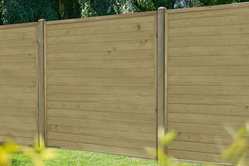 Forest Garden 6ft Pressure Treated Horizontal Tongue & Groove Fence Panel (1.83m x 1.83m)