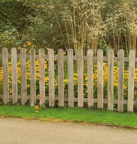 Forest Garden 6ft x 3ft Pressure Treated Heavy Duty Pale Picket Fence Panel 1.83m x 0.9m