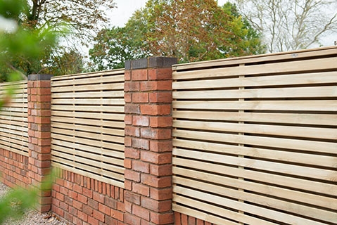 Forest Garden Pressure Treated Contemporary Double Slatted Fence Panel 1.8m x 0.9m