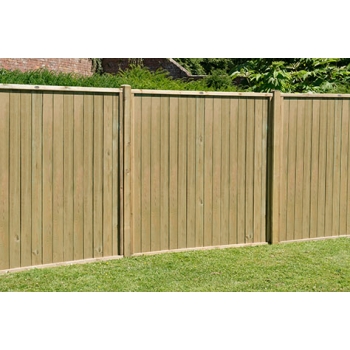 Forest Garden 6ft Pressure Treated Vertical Tongue & Groove Fence Panel (1.83m x 1.83m)