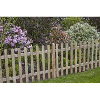 Forest Garden 6ft x 3ft Pressure Treated Ultima Pale Picket Fence Panel 1.83m x 0.9m