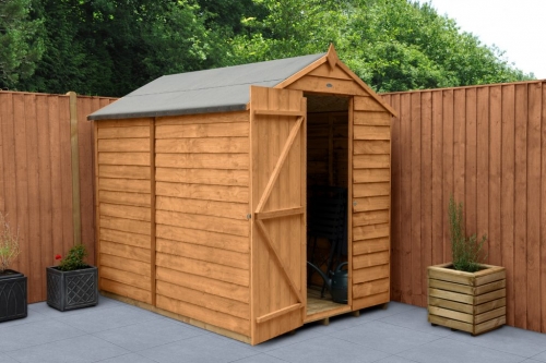 Forest Garden 7x5 Apex Overlap Dipped Wooden Garden Shed (No Window)