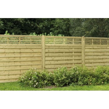 Forest Garden Pressure Treated Decorative Kyoto Fence Panel (1.8m x 1.8m)