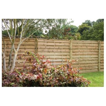 Forest Garden Pressure Treated Decorative Europa Plain Fence Panel (1.8m x 1.5m)