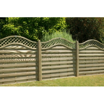 Forest Garden Pressure Treated Decorative Europa Prague Fence Panel (1.8m x 1.8m)