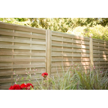 Forest Garden Pressure Treated Decorative Europa Plain Fence Panel (1.8m x 1.8m)