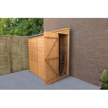 Forest Garden 6x3 Pent Shiplap Dipped Wooden Garden Shed (No Window)