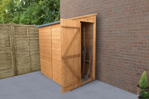 Forest Garden 6x3 Pent Shiplap Dipped Wooden Garden Shed (No Window)