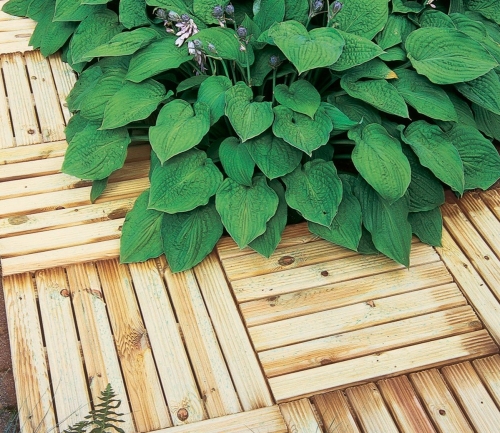 Forest Garden Ridged Deck Tile 50x50cm (Pack of 4)